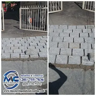 Belgium Blocks Installation by MAC Paving and Sealcoating – High-quality Custom Driveways and Paver Services in New Jersey.